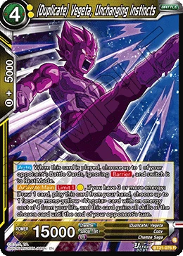 (Duplicate) Vegeta, Unchanging Instincts