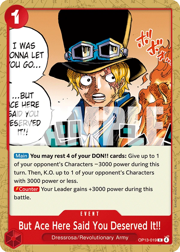 But Ace Here Said You Deserved It!!
