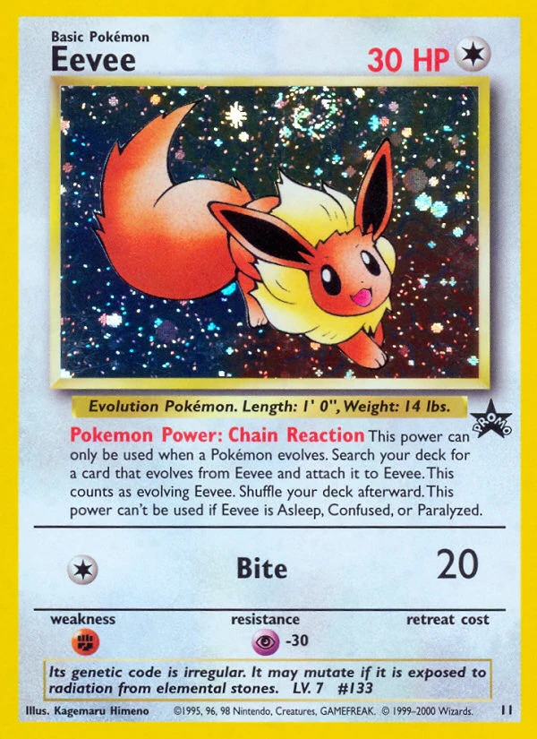 Pokémon TCG - Wizards Black Star Promos (BASEP) - Eevee #11 [NM]