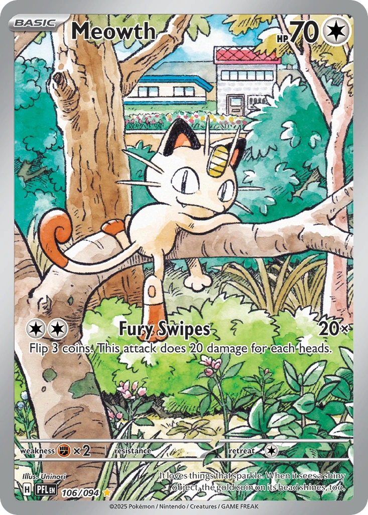 Pokémon TCG - Phantasmal Flames (ME02) - Meowth #106 [NM]