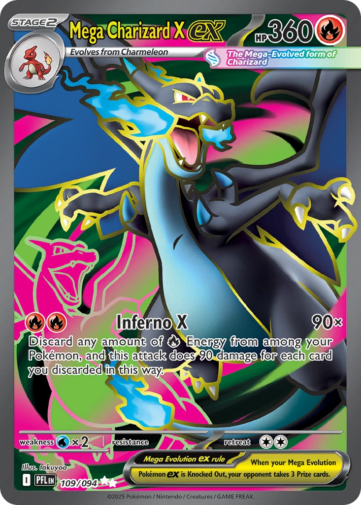 Pokémon TCG - Phantasmal Flames (ME02) - Mega Charizard X ex #109 [NM]