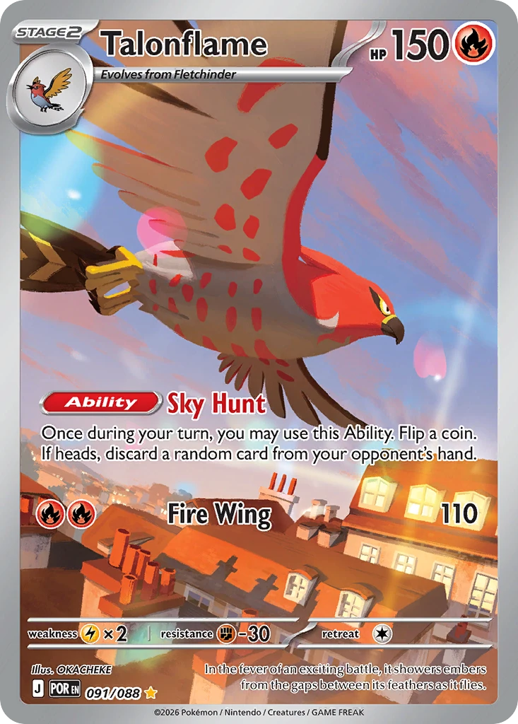 Pokémon TCG - Perfect Order (ME03) - Talonflame #091 [NM]