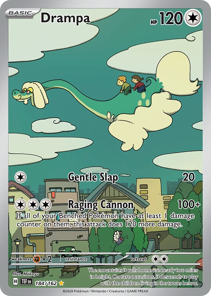 how much is drampa pokemon card worth Amazon.com: GX - 142/145 Colorless Outrage (60+) This attack does 10 more damage for each damage counter on this Pokémon. Drampa GX 160/145 Pokémon card