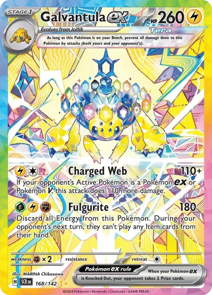 Pokémon TCG - Stellar Crown (SV07) - Galvantula ex #168 [NM]