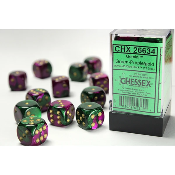 16mm 12d6 Gemini: Green-Purple/Gold