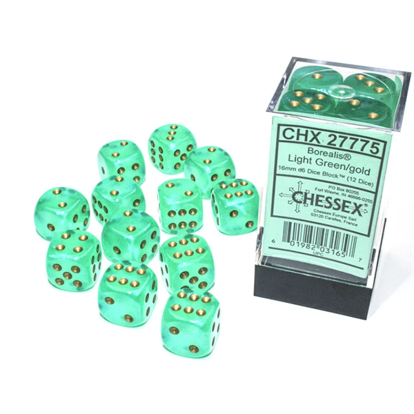 16mm 12d6 Borealis Luminary: Light Green/Gold