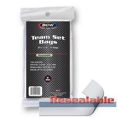 BCW: Resealable Team Bags Sleeves