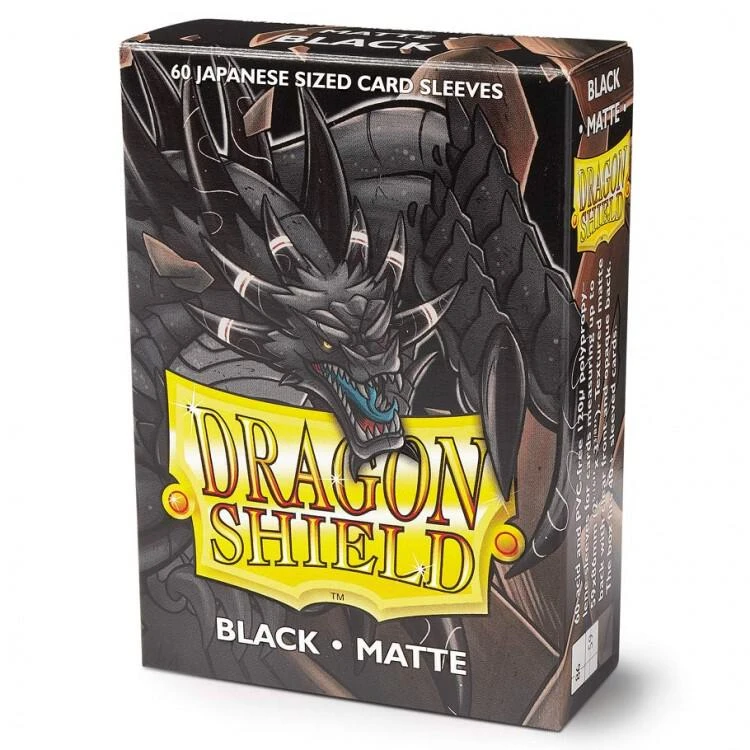 Dragon Shield: Black Matte Japanese Size (60 Count)