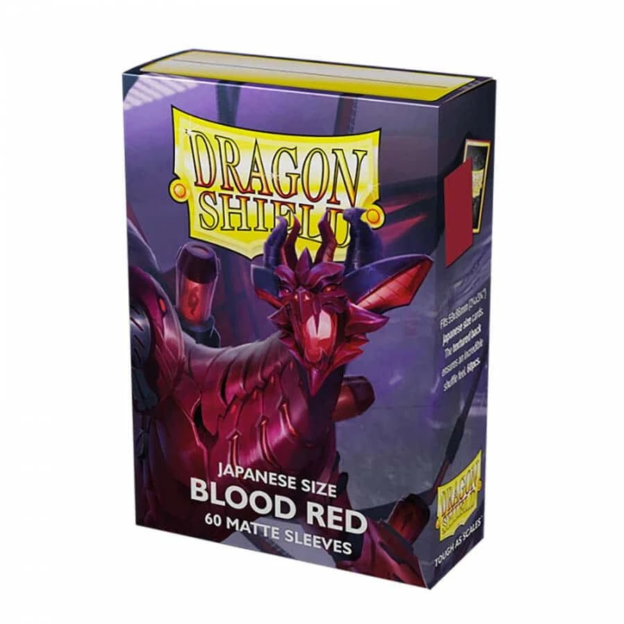 Dragon Shield: Blood Red Matte Japanese Size (60 Count)
