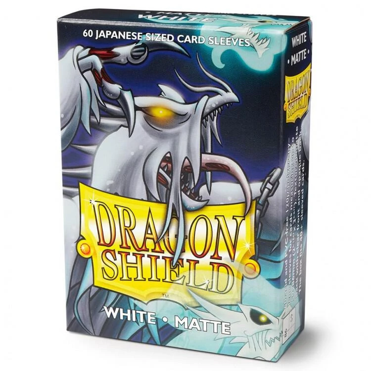 Dragon Shield: White Matte Japanese Size (60 Count)