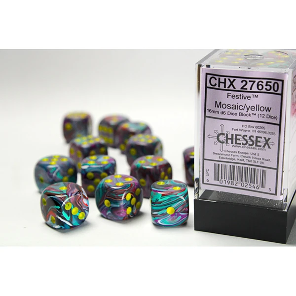 16mm 12d6 Festive: Mosaic/Yellow