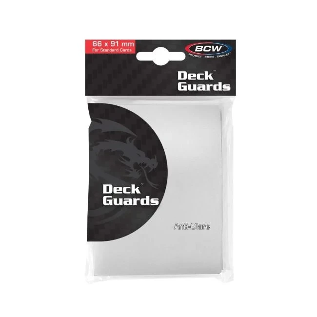 BCW: White Double Matte Deck Guards Standard Cards Sleeves 50 Count