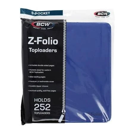 BCW: Blue Z-Folio 9-Pocket XL Toploader Binder (252)